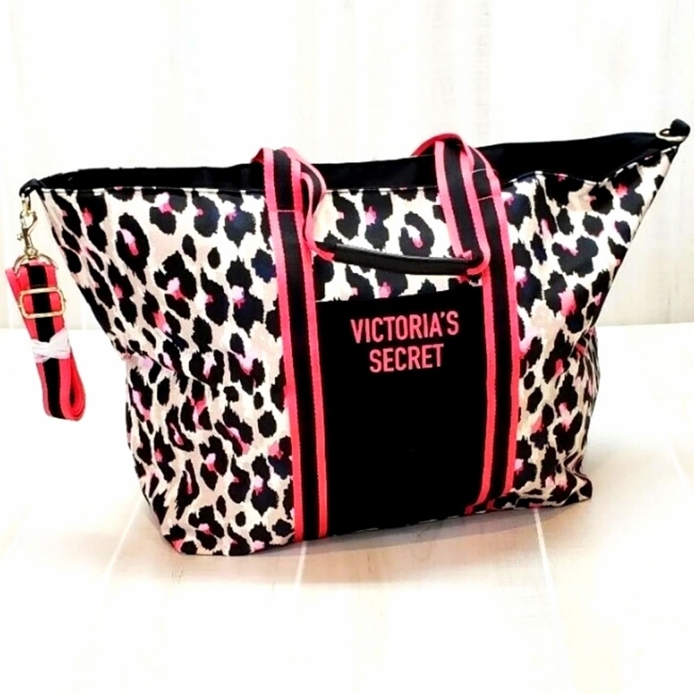 VS PINK tote bag leopard shoulder weekender